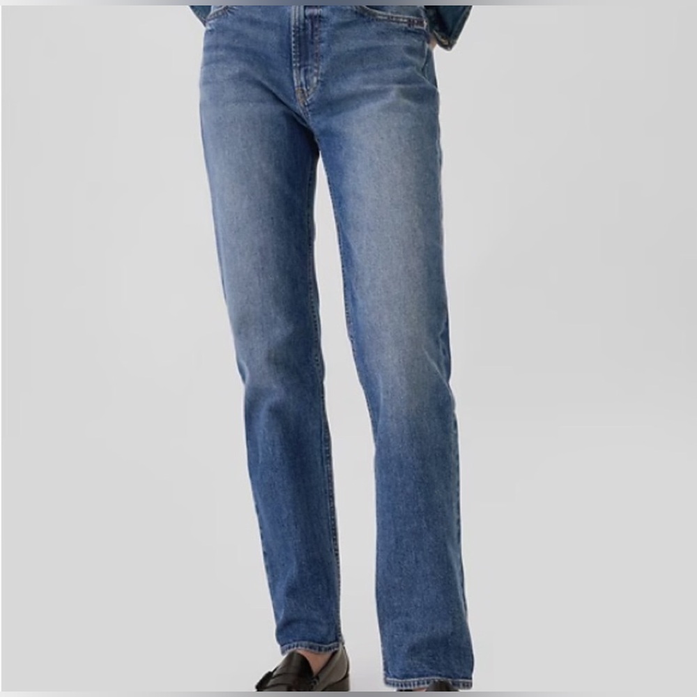 GAP 90's Straight High Rise Jeans Size 6 Petite/28 EUC